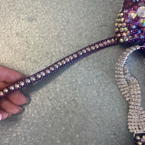 Wellness Bikini, light purple with AB stones and AB colored stones - Picture 3 of 5